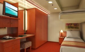 Carnival-cruise-line-Carnival-Dream-schip-cruiseschip-categorie 1A-binnenhut-stapelbed