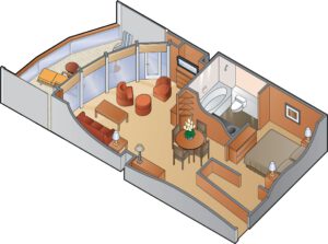 Celebrity Cruises-Celebrity-Summit-Celebrity Millenium-schip-Cruiseschip-Categorie CS-Celebrity Suite-diagram