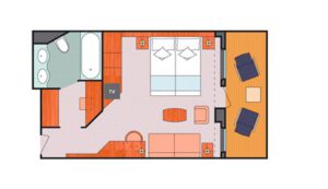 Costa Cruises-Costa Fascinosa-Costa Favolosa-Costa Cruises-schip-Cruiseschip-Categorie S-SV-Suite-diagram