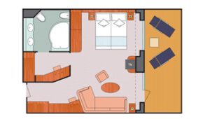 Costa Cruises-Costa Pacifica-Costa Serena-schip-Cruiseschip-Categorie GS-Grand Suite-diagram