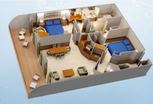 Disney-cruise-line-Disney-Magic-Disney-Wonder-cruiseschip-schip-categorie S-Concierge-2-bedroom-Suite-diagram