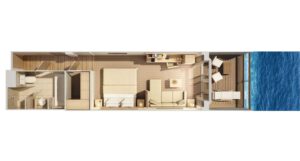 Hapag Lloyd-MS Europa 2-schip-Cruiseschip-Categorie 0-1-2-3-4-5-veranda suite-diagram