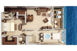 Hapag Lloyd-MS Europa 2-schip-Cruiseschip-Categorie 10-grand penthouse suite-diagram