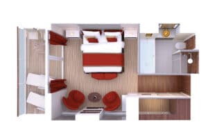 Hapag Lloyd-MS Europa-schip-Cruiseschip-Categorie 10-spa suite-diagram