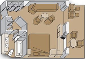 Holland America Line-Eurodam-Nieuw Amsterdam-schip-Cruiseschip-Categorie SA-SB-SC-Neptune Suite-diagram