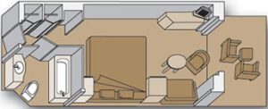 Holland America Line-Eurodam-Nieuw Amsterdam-schip-Cruiseschip-Categorie V-VA- VB-VC-VD-VE-VF-VQ-VT-balkonhut-diagram