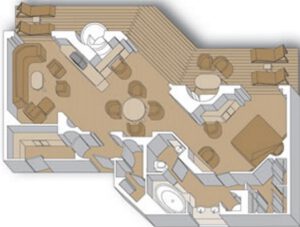 Holland America Line-Noordam-Oosterdam-Westerdam-Zuiderdam-schip-Cruiseschip-Categorie PS-Pinnacle Suite-diagram