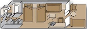 Holland America Line-Volendam-Zaandam-schip-Cruiseschip-Categorie A-AA-B-BB-BC-Vista Suite-diagram