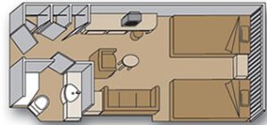 Holland America Line-Volendam-Zaandam-schip-Cruiseschip-Categorie I-J-K-L-M-MM-N-binnenhut-diagram