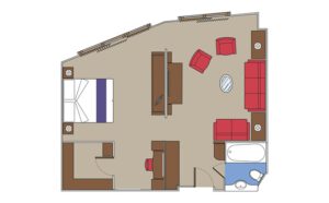 MSC-Cruises-MSC-Fantasia-MSC-Splendida-MSC-Preziosa-MSC-Divina-schip-cruiseschip-categorie YC2-Yacht-CLub-executive-family-Suite-diagram