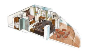 MSC-Cruises-MSC-Grandiosa-MSC-Virtuosa-schip-cruiseschip-categorie YC3-Royal Suite-diagram