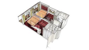 MSC-Cruises-MSC-Seascape-schip-cruiseschip-categorie FLA-Super-familiehut-diagram