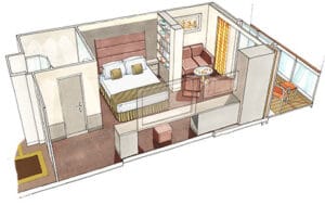 MSC-Cruises-MSC-Seascape-schip-cruiseschip-categorie YC1-YCP-Yacht-Club-Grand-Deluxe-Suite-diagram