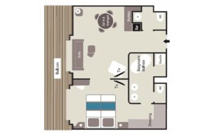 Ponant-le-Lyrial-schip-cruiseschip-categorie GS-Grand Deluxe Suite-diagram