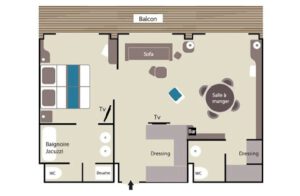 Ponant-le-Lyrial-schip-cruiseschip-categorie SA-Owner Suite-diagram