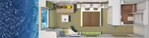 Hapag Lloyd-Hanseatic Nature-schip-Cruiseschip-Categorie 2-panoramic cabin-diagram