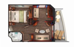 Norwegian-cruise-line-Norwegian-Pride of America-schip-cruiseschip-categorie SI-2 bedroom family suite-diagram