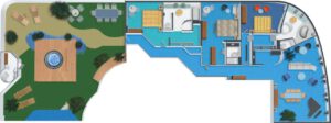 Norwegian-cruise-line-Norwegian-Star-schip-cruiseschip-categorie S1-3bedroom garden villa-diagram