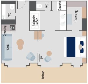 Ponant-le-commandant-charcot-schip-cruiseschip-categorie VS8-VS6-Privilege-suite-diagram