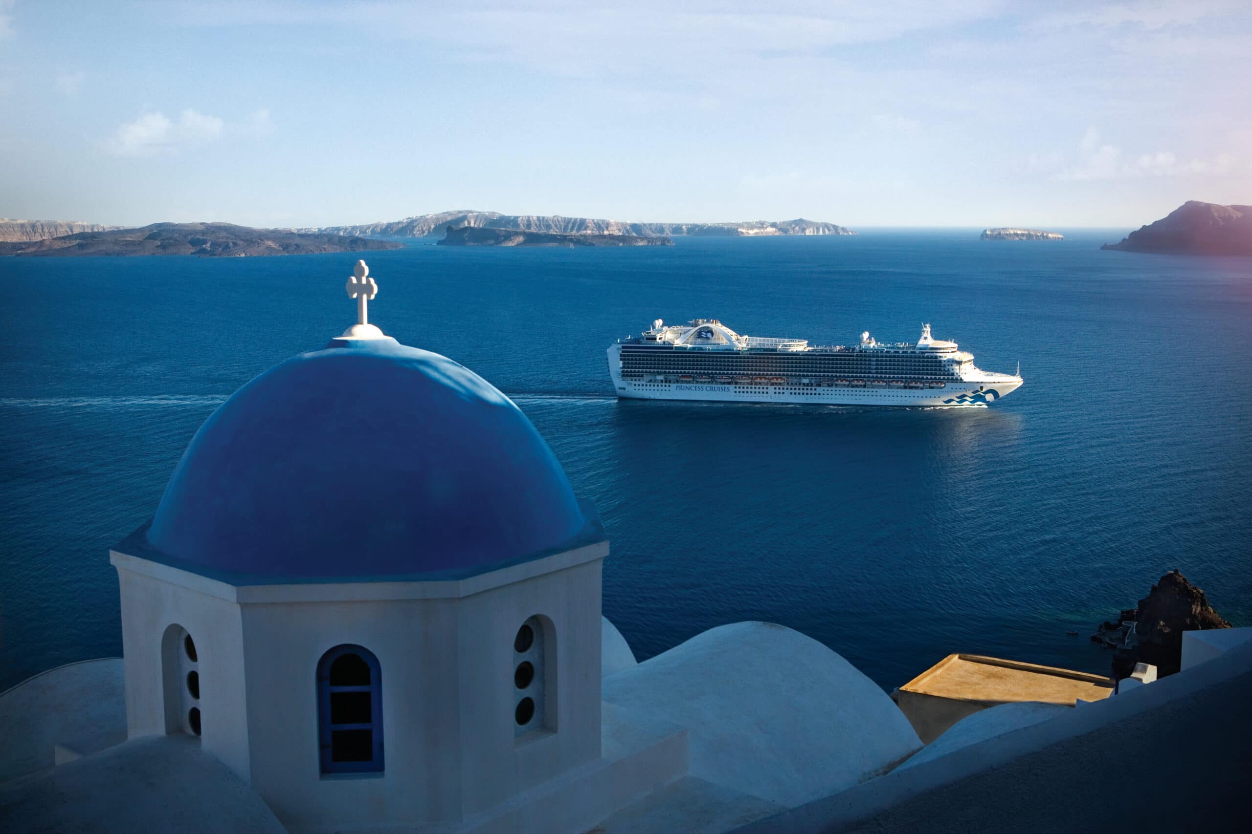 Emerald Princess Cruise Cruiseschip Santorini Griekenland