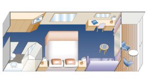 Princess-cruises-Pacific-princess-schip-cruiseschip-categorie B4-B5-BA-BB-BC-BD-BE-BF-BX-BY-balkonhut-beperkt zicht-diagram