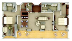 Silversea-Silver-Shadow-Silver-Whisper-cruiseschip-schip-categorie O1-Owner Suite-diagram