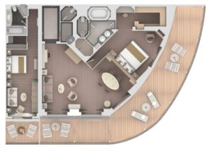 silversea-Silver-Muse-Silver-Dawn-Silver-Moon-cruiseschip-schip-Categorie G2-G1-Grand suite-diagram