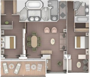 silversea-Silver-Muse-Silver-Dawn-Silver-Moon-cruiseschip-schip-Categorie O2-Owner suite-diagram