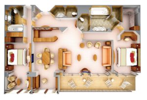 silversea-Silver-Spirit-cruiseschip-schip-Categorie O1-O2-Owner Suite-diagram