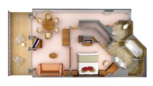 silversea-Silver-Spirit-cruiseschip-schip-Categorie S1-S2-Silver Suite-diagram