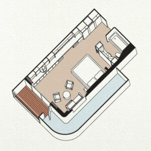 Paul-Gauguin-Cruises-ms-paul gauguin-schip-cruiseschip-categorie GS-Grand Suite-diagram