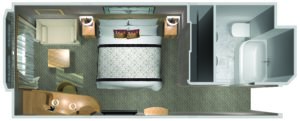 Crystal Cruises-Crystal Serenity-schip-Cruiseschip-Categorie C1-C2-D-E1-E2-deluxe buitenhut-diagram