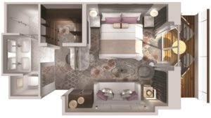 Crystal Cruises-Crystal Symphony-schip-Cruiseschip-Categorie SH-Seabreeze Penthouse-diagram