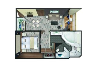 Norwegian-cruise-line-Norwegian-Spirit-schip-cruiseschip-categorie SC-SE-SF-SH-Penthouse met balkon-Deluxe-diagram