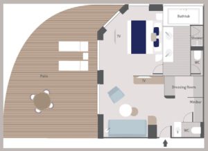 Ponant-le-Bellot-Le Dumont d urville-le Jacques Cartier-schip-cruiseschip-categorie GDS6-GDS5- Grand-Suite-diagram