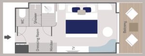 Ponant-le-bougainville-schip-cruiseschip-categorie DEL-Deluxe hut-diagram