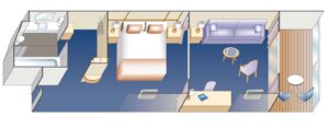 Princess-cruises-discovery-princess-schip-cruiseschip-categorie M1-Club Class Mini Suite-diagram