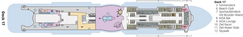 Cruiseschip-AIDA cruises-AIDAcosma-Cruiseschip-Dekkenplan-Deck17
