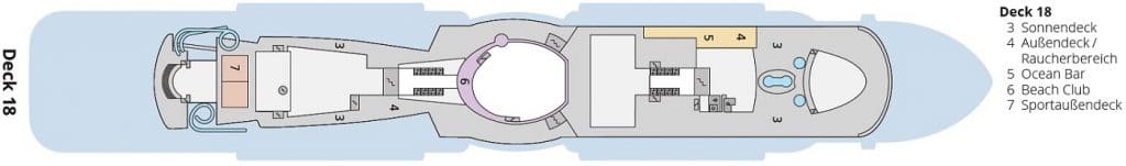 Cruiseschip-AIDA cruises-AIDAcosma-Cruiseschip-Dekkenplan-Deck18