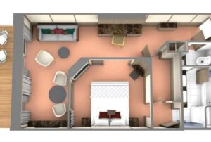 seabourn-seabourn-Venture-cruiseschip-schip-categorie PH-PS-Penthouse Suite-Penthouse Spa Suite-diagram