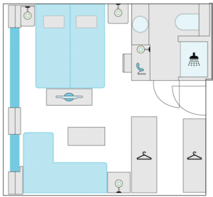 A-Rosa-A-Rosa-Flora-schip-riviercruiseschip-categorie E-Junior Suite-diagram