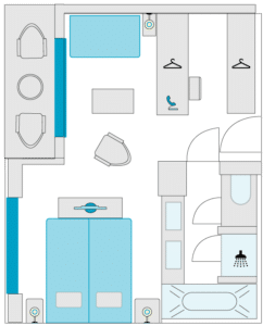A-Rosa-A-Rosa-Silva-schip-riviercruiseschip-categorie F- Balkon Suite-diagram