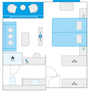 A-Rosa-A-Rosa-Emotion-Ship-schip-riviercruiseschip-categorie F-balkon suite-diagram