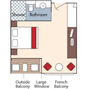 Amawaterways-AmaKristina-schip-rivierschip-Categorie AB-AA-balkonhut-diagram