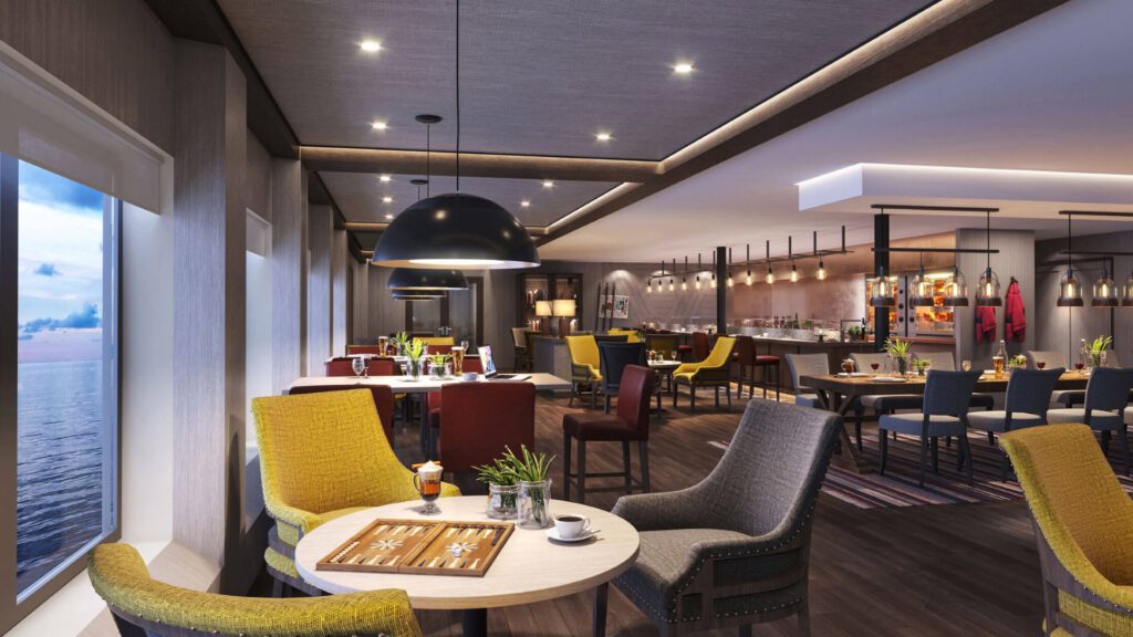 Cruiseschip-Hurtigruten-MS Maud-schip-Fredheim Restaurant