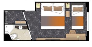 Phoenix-Reisen-Amera-schip-cruiseschip-categorie O3-M3-K3-J3-Buitenhut-diagram