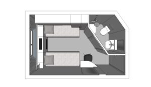 Rivierschip-CroisiEurope-MS La Boheme-Cruise-Hutcategorie-Diagram-Buitenhut