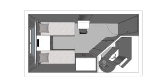 Rivierschip-CroisiEurope-MS Monet-Cruise-Hutcategorie-Diagram-Buitenhut