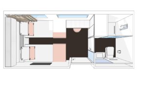 Rivierschip-CroisiEurope-Anne-Marie-Cruise-Hutcategorie-Diagram-Buitenhut