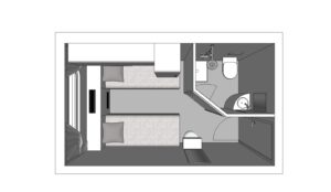 Rivierschip-CroisiEurope-MS Jeanine-Cruise-Hutcategorie-Diagram-Buitenhut